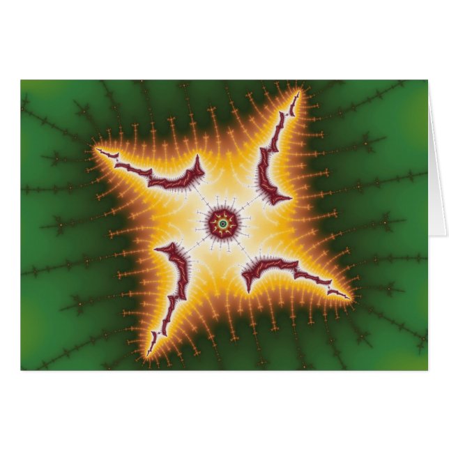 Vattenpelare - Fractalkort Hälsningskort (Framsidan Horizontal)