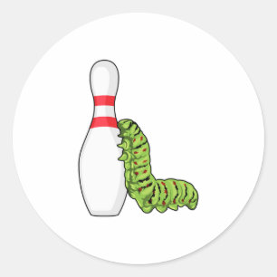 Vattenpelare i Bowling med Bowlstift Runt Klistermärke
