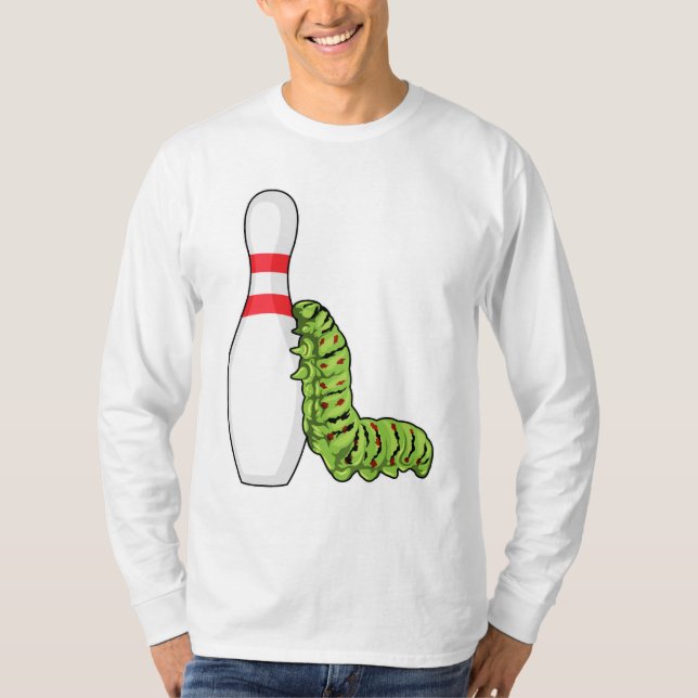 Vattenpelare i Bowling med Bowlstift T Shirt (Framsida)