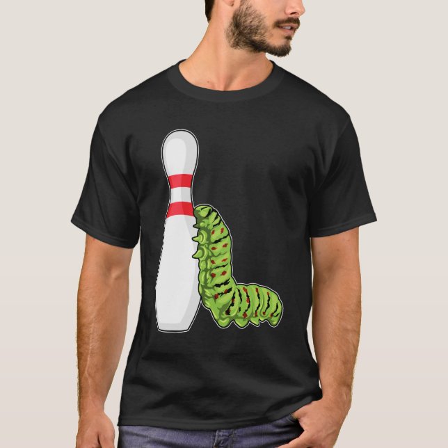 Vattenpelare i Bowling med Bowlstift T Shirt (Framsida)
