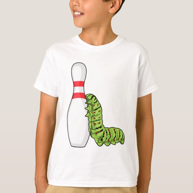 Vattenpelare i Bowling med Bowlstift T Shirt (Framsida)