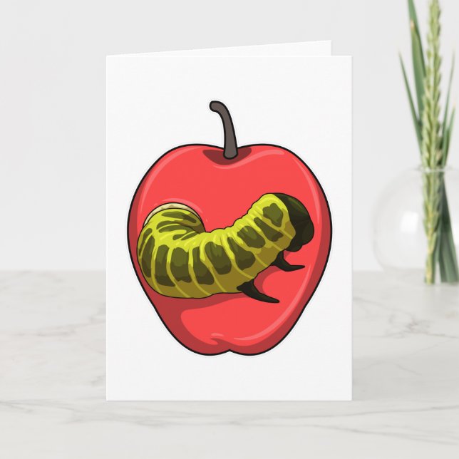 Vattenpelare med äpple kort (Framsida)