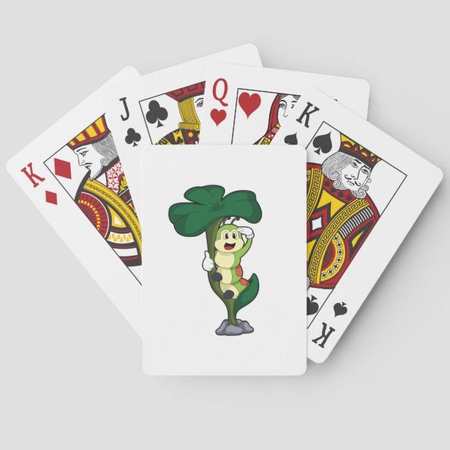 Vattenpelare med Löv Casinokort (Baksidan)