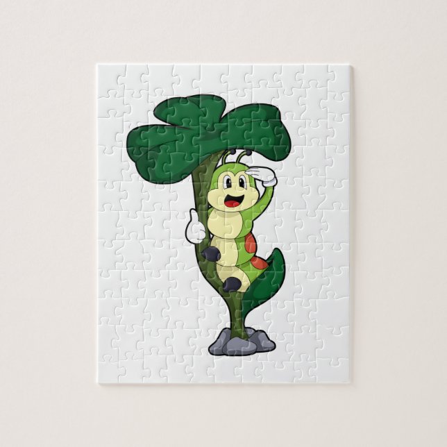 Vattenpelare med Löv Pussel (Vertikal)