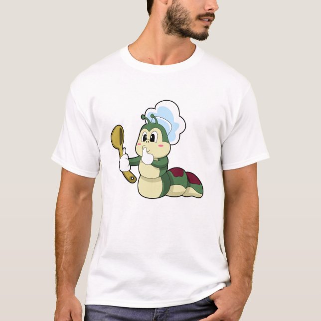 Vattenpelare som Chef med träsked T Shirt (Framsida)
