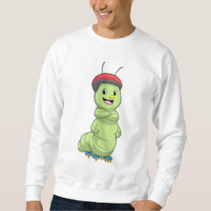 Vattenpelare som inre skater med rullskridskor.pn lång ärmad tröja