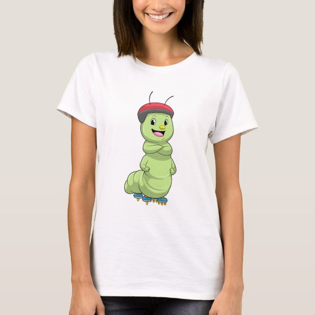 Vattenpelare som inre skater med rullskridskor.pn t shirt (Framsida)