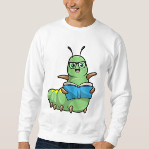 Vattenpelare som Nerd med Bok och glasögon Lång Ärmad Tröja