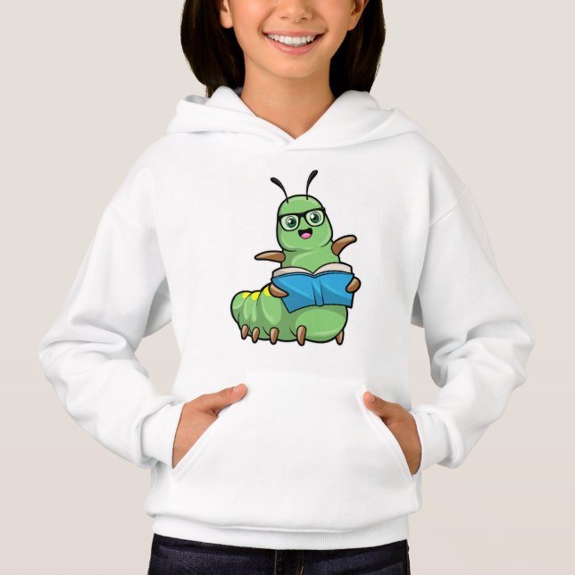Vattenpelare som Nerd med Bok och glasögon T Shirt (Framsida)