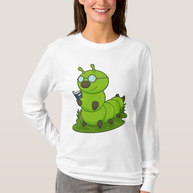 Vattenpelare som Nerd med glasögon och Bok T Shirt (Framsida)