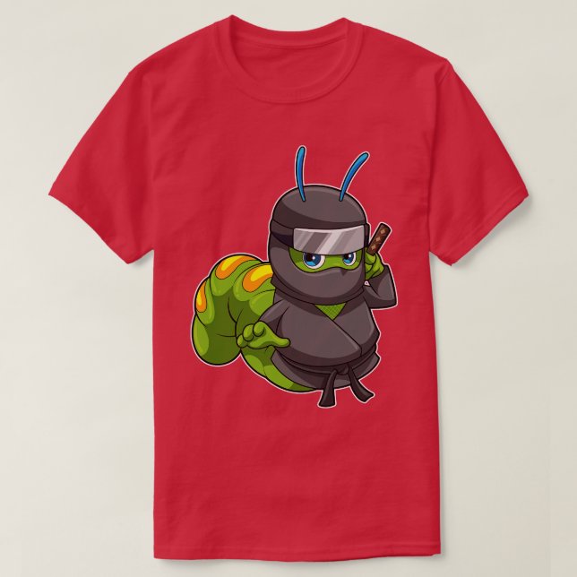 Vattenpelare som ninja med ord t shirt (Design framsida)