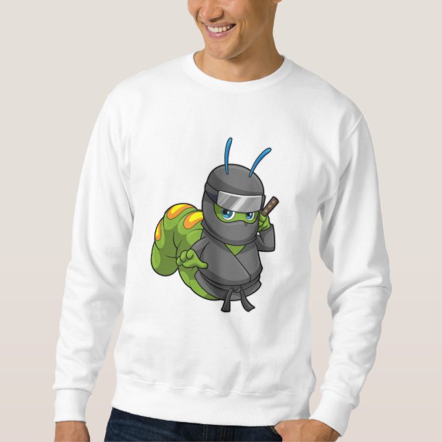 Vattenpelare som Ninja med Sword Lång Ärmad Tröja (Framsida)