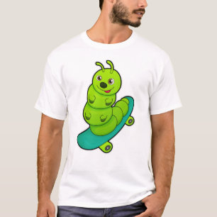 Vattenpelare som Skater med Skateboard T Shirt
