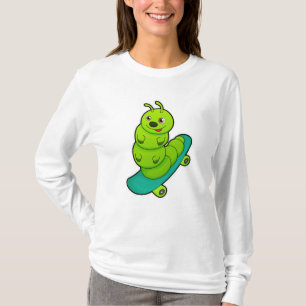Vattenpelare som Skater med Skateboard T Shirt
