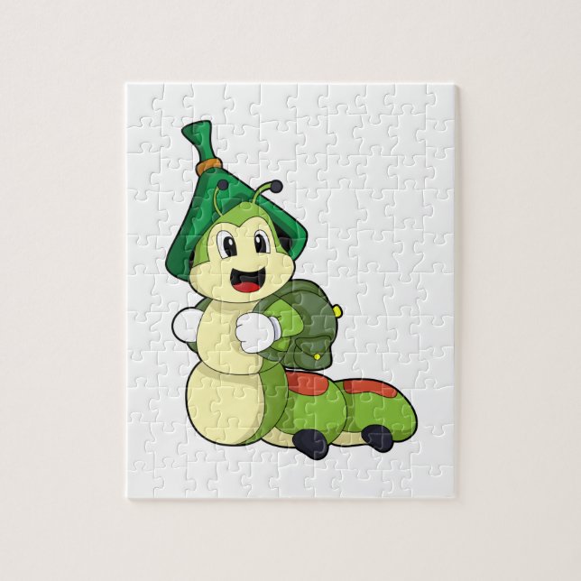 Vattenpelare som Student med ryggsäck Pussel (Vertikal)