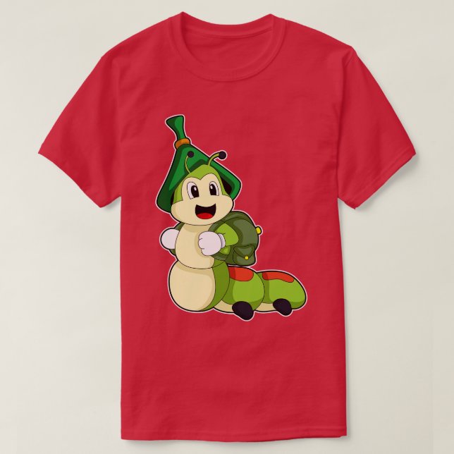 Vattenpelare som Student med ryggsäck T Shirt (Design framsida)