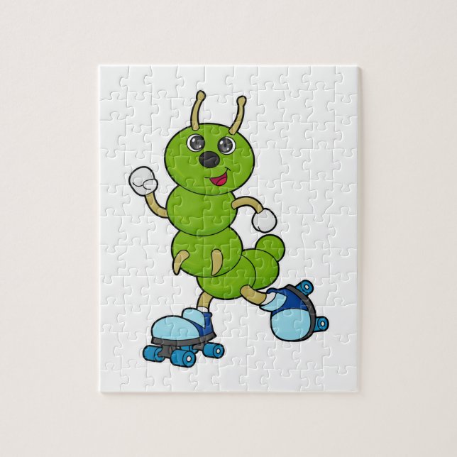 Vattenpelare vid Inline-skridskor med rullskridsko Pussel (Vertikal)