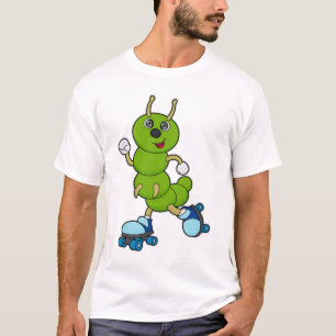Vattenpelare vid Inline-skridskor med rullskridsko T Shirt