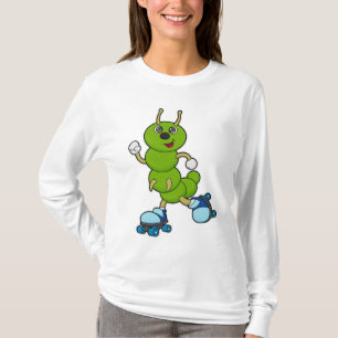 Vattenpelare vid Inline-skridskor med rullskridsko T Shirt