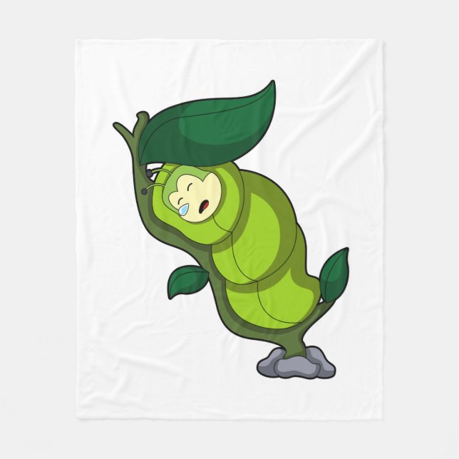 Vattenpelare vid sjötransport med Löv Fleecefilt (Framsidan)