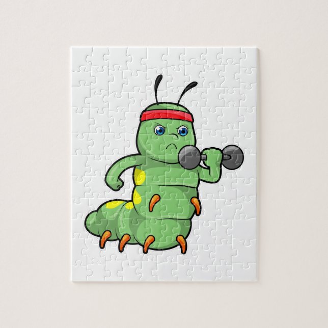 Vattenpelare vid styrkeutbildning med Dumbbell Pussel (Vertikal)