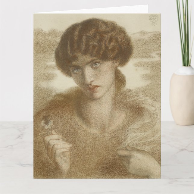 Vattenpil av Dante Gabriel Rossetti Kort (Framsida)