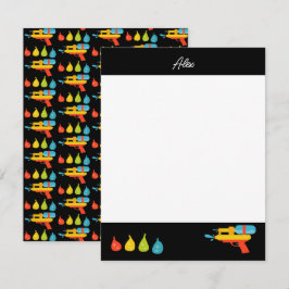 Vattenpistol & ballonger Sommarbarn Anteckningskort