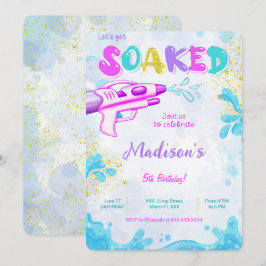 Vattenpistol Födelsedagsinbjudningar Inbjudningar