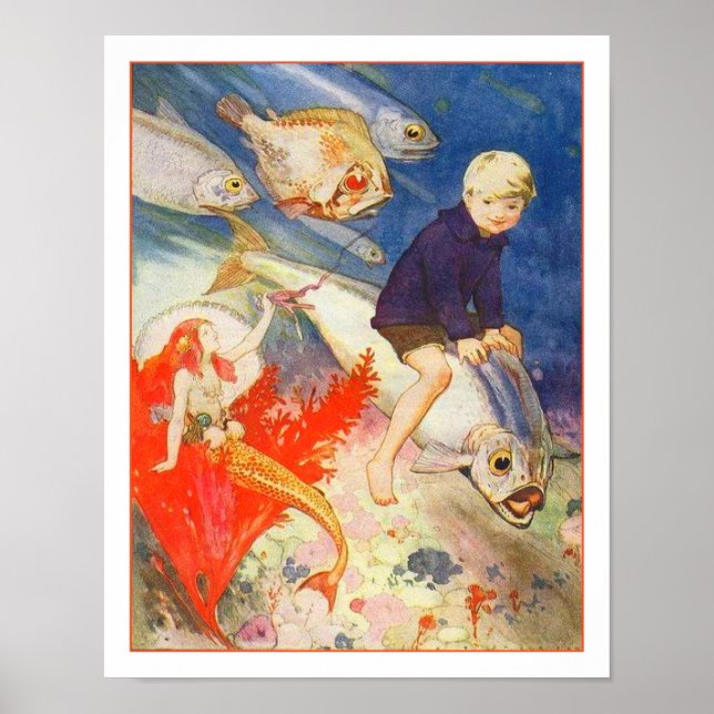 Vattenpojkens besök i havshåret poster (Framsidan)