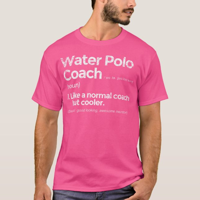 Vattenpolo Coach Definition Rolig T Shirt (Framsida)