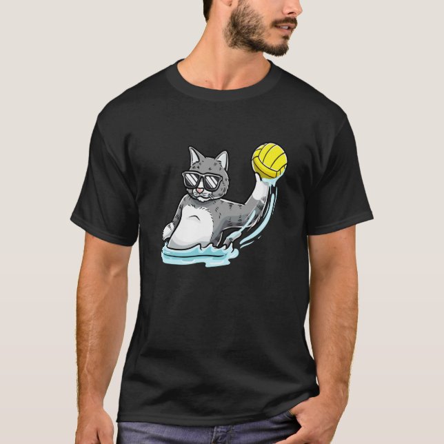 Vattenpolo Katt 1 T Shirt (Framsida)