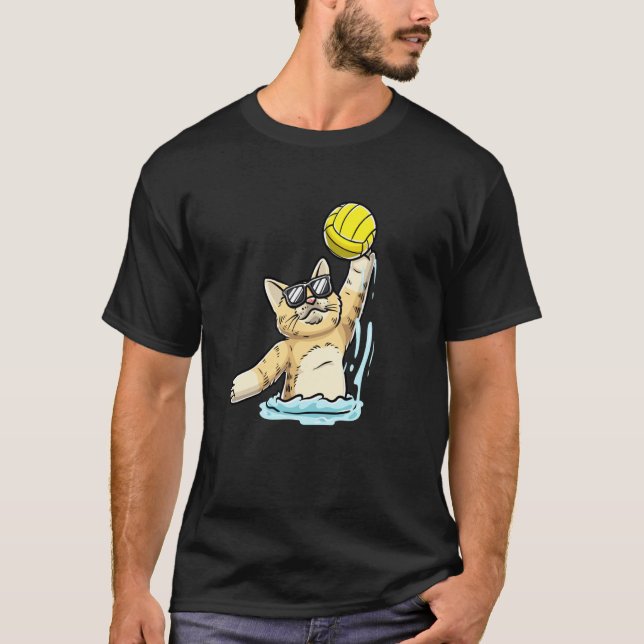 Vattenpolo katt t shirt (Framsida)