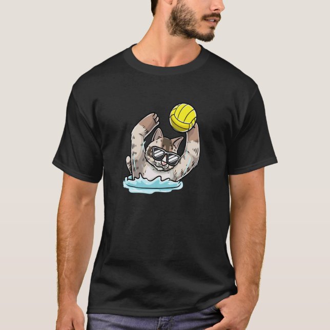 Vattenpolo katt t shirt (Framsida)