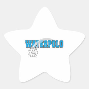 vattenpolo-logotyp stjärnformat klistermärke