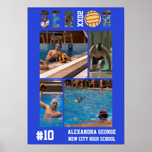 Vattenpolo Studentexamen Senior Night Poster
