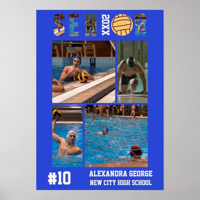 Vattenpolo Studentexamen Senior Night Poster (Framsidan)