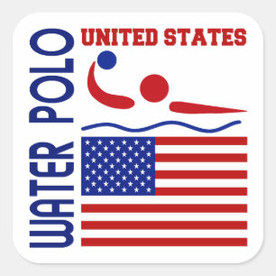 VattenPolo United States Fyrkantigt Klistermärke