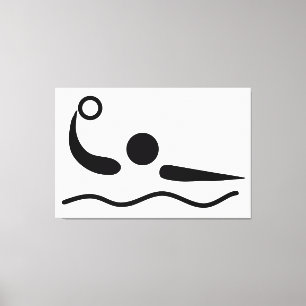 VattenPoloWaterpolo Pictogram Canvastryck