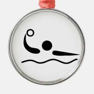 VattenPoloWaterpolo Pictogram Julgransprydnad Metall