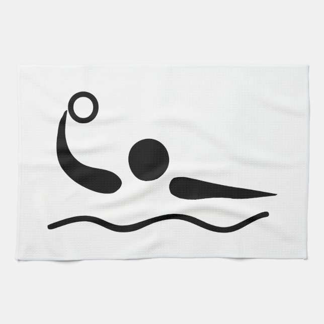 VattenPoloWaterpolo Pictogram Kökshandduk (Horisontell)