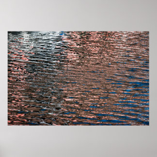 Vattenreflektioner Abstrakt Färgplanscher Poster