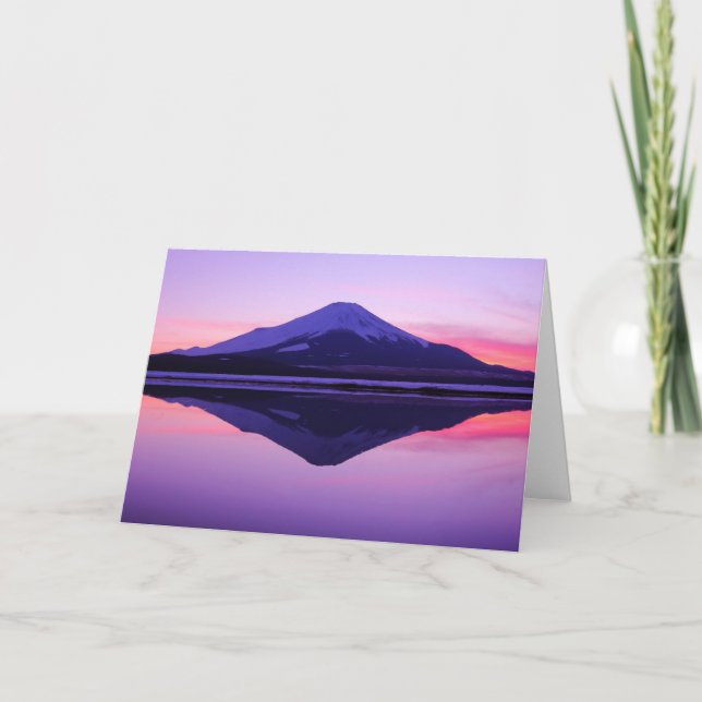 Vattenreflexioner | "Sakasa-Fuji ", Kort (Framsida)