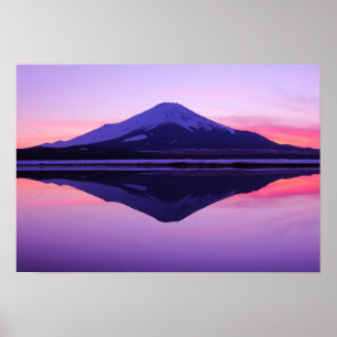 Vattenreflexioner   "Sakasa-Fuji ", Poster