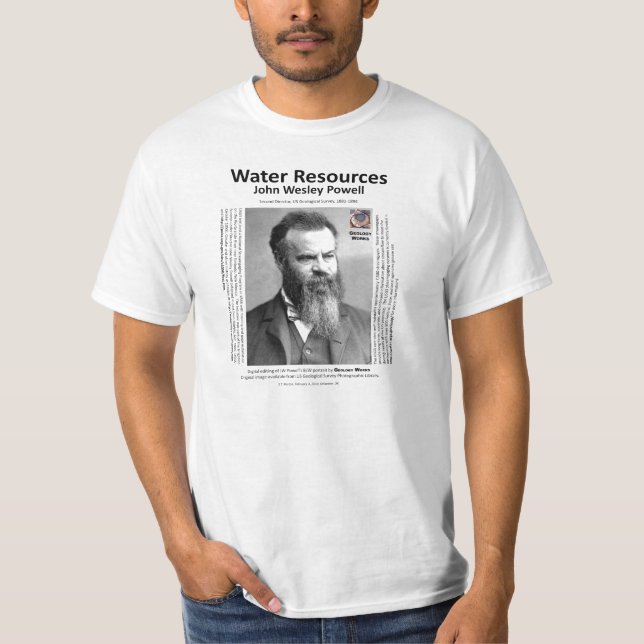 Vattenresurser II - John Wesley Powell Tee Shirt (Framsida)