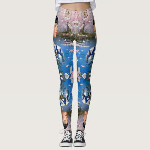 "Vatten's Digital Dream" - Ett digitalt Porträtt Leggings