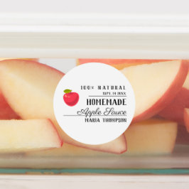 Vattensäker Applesauce Modern Typography-etikett Klistermärke