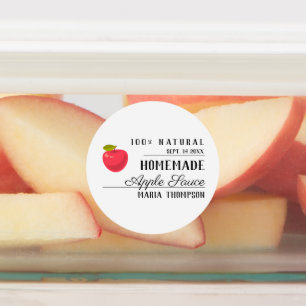 Vattensäker Applesauce Modern Typography-etikett Klistermärke