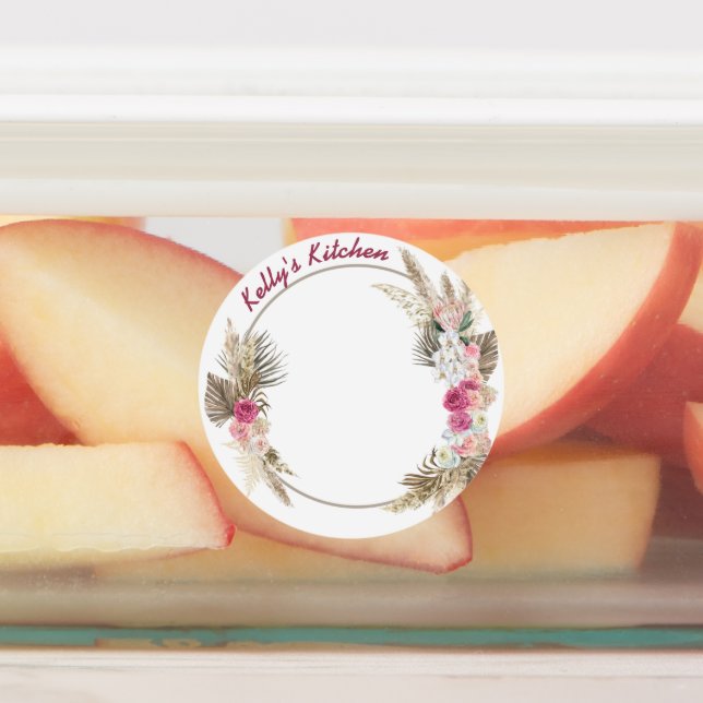 Vattensäker etikett i medelstor cirkel med utandni (Påsatt)