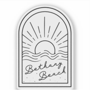 Vattensäker transparent Bethany Beach-dekal Klistermärken