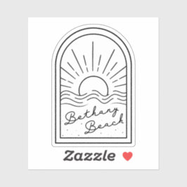Vattensäker transparent Bethany Beach-dekal Klistermärken